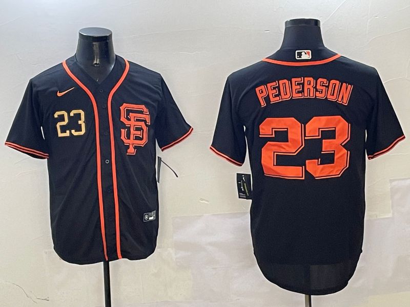 Men San Francisco Giants #23 Pederson Black Game 2025 Nike MLB Jersey style 1->san francisco giants->MLB Jersey